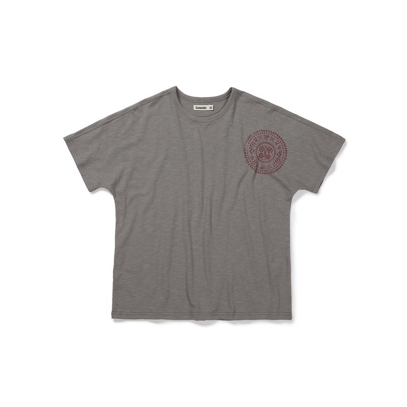 karactor（カラクター）の「Boteh half T-shirts / Mud gray（Tops）」