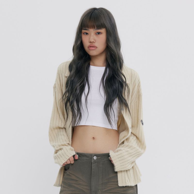 ROMANTIC CROWN（ロマンティッククラウン）の「WIDE KNIT SHIRT（Tops）」