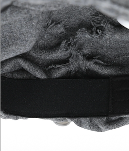 Scarf Veil Wool Cap / Grey