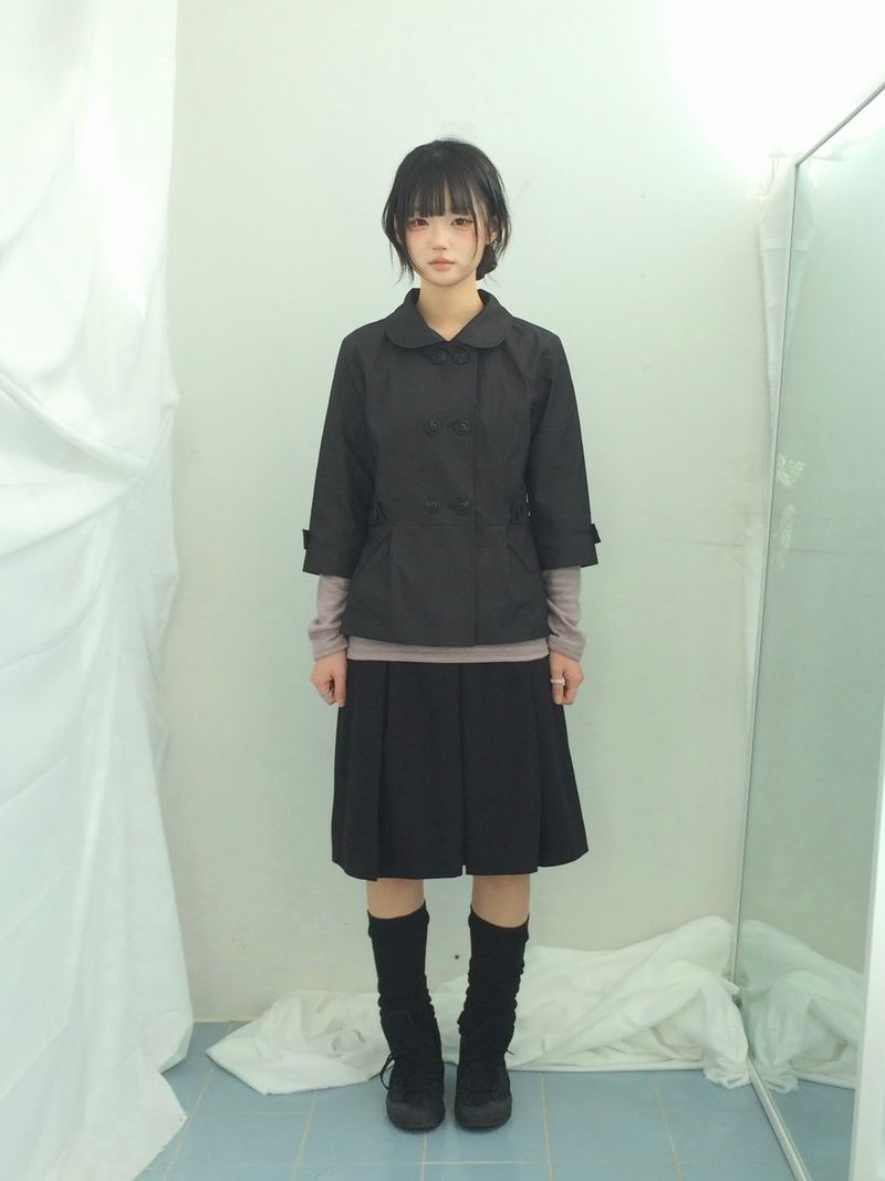 Semi-A-Line Double Button Jacket