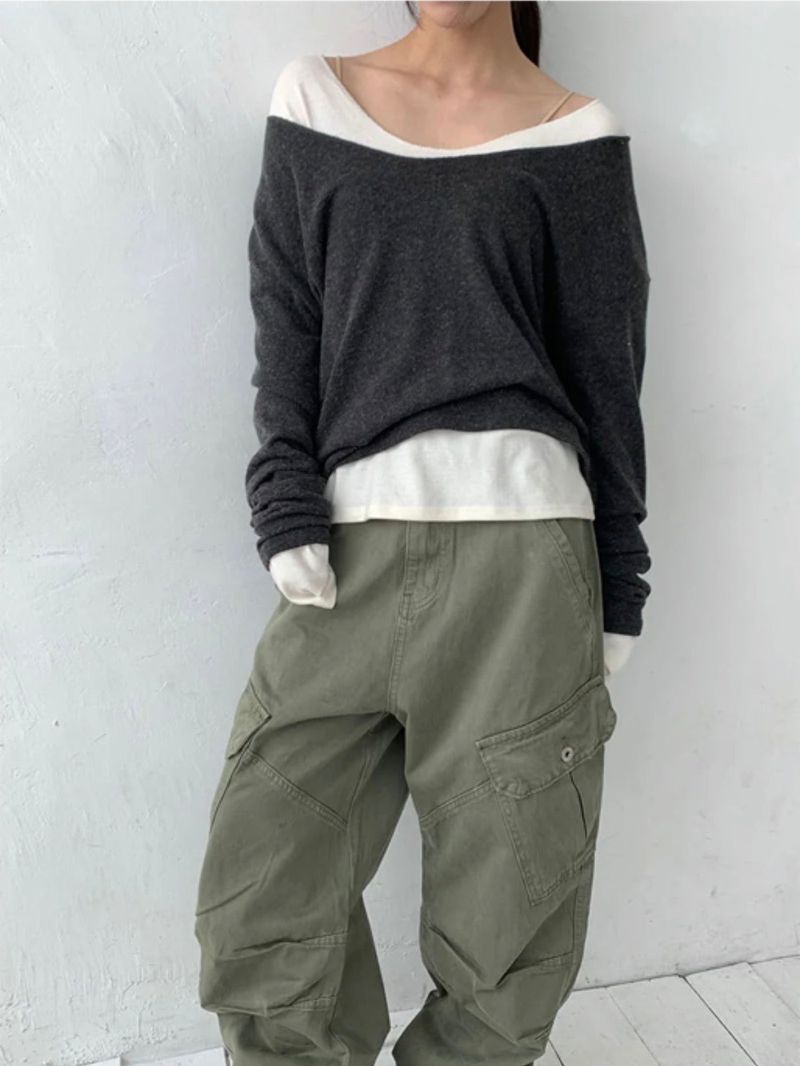 Dyeing washing cargo pants(3color)