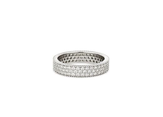 25FW★ Essence Silver (W) Milgrain Layer Stone Ring