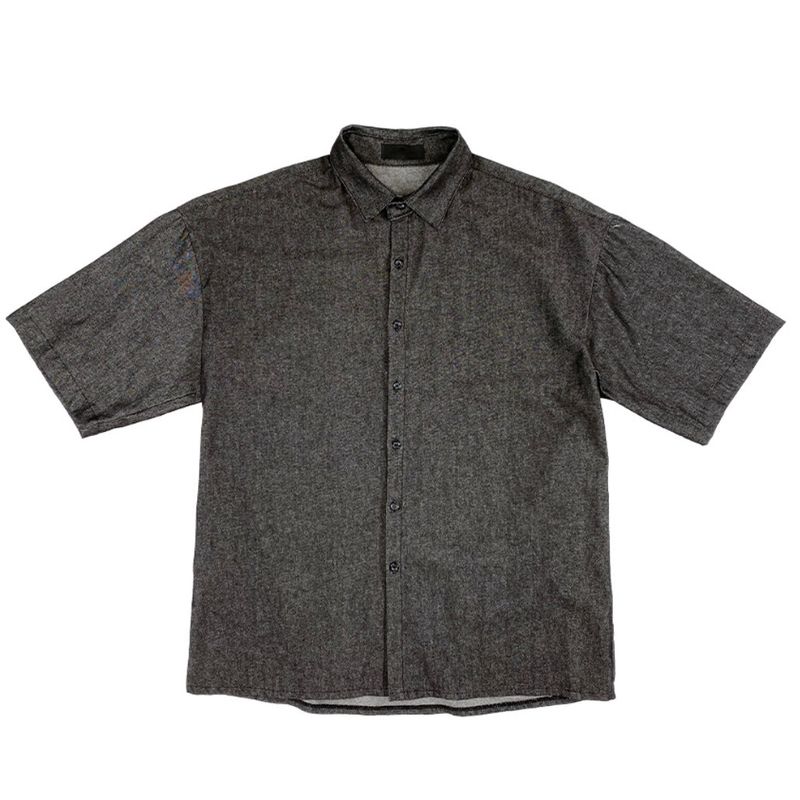 PERFECT LINEN HALF DENIM SHIRTS(2COLOR)