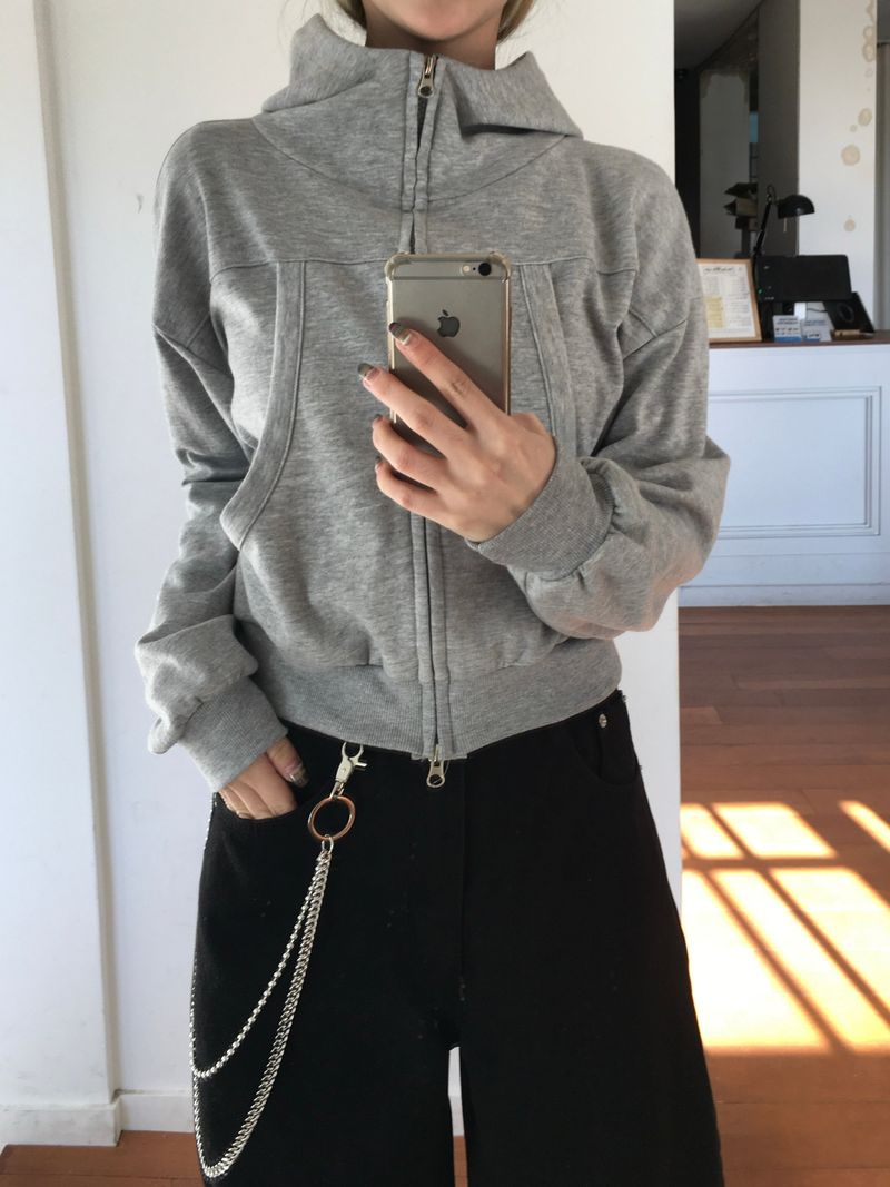 Labo High Neck Hooded Zip-Up (7c)