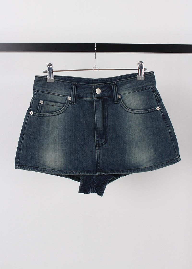 eon（イオエン）の「MINI SKIRT DENIM PANTS（Skirts）」