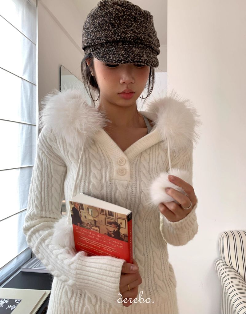 Snow Buddy Hood Twisted Knitwear