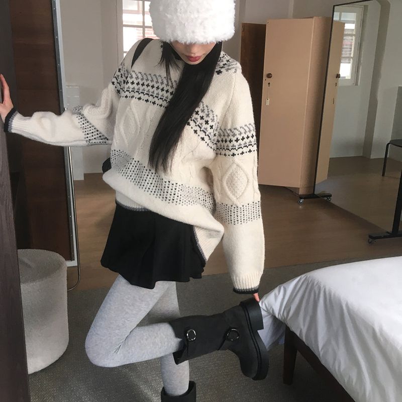 Cheekn woolen pintuck mini skirt