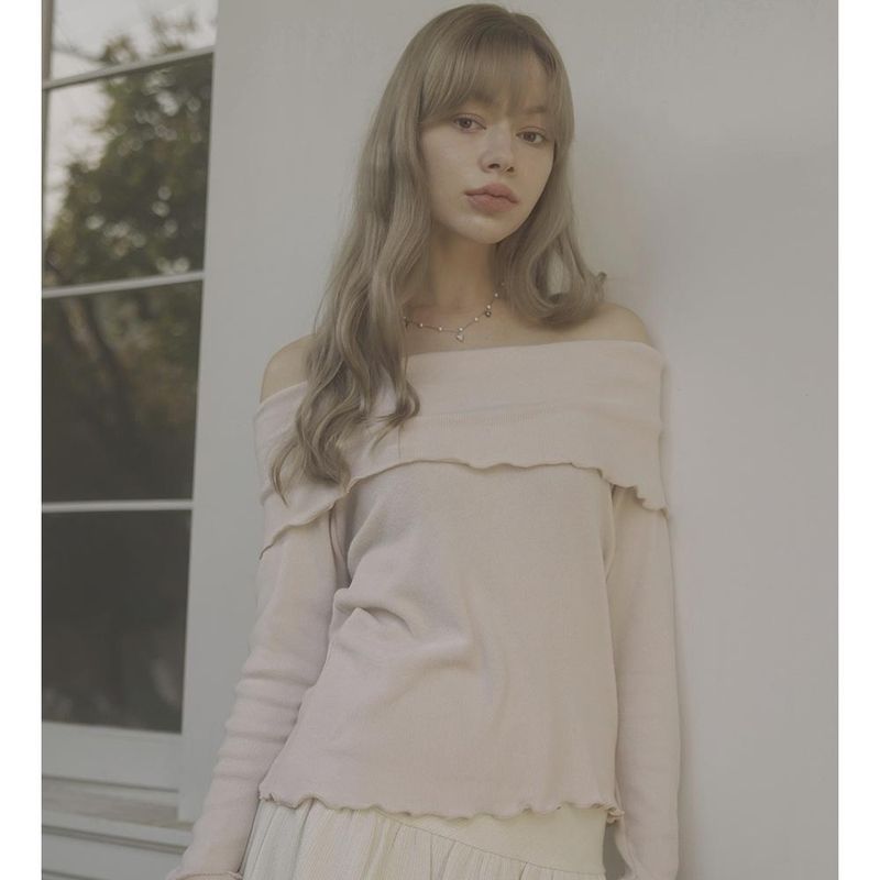 CLOUDY OFF SHOULDER-PINK