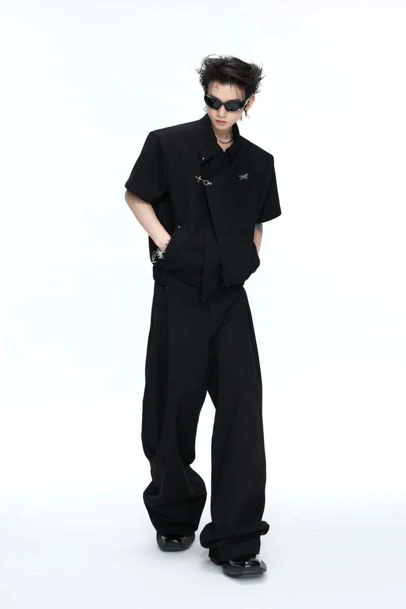 Asymmetric Wide Leg Trousers