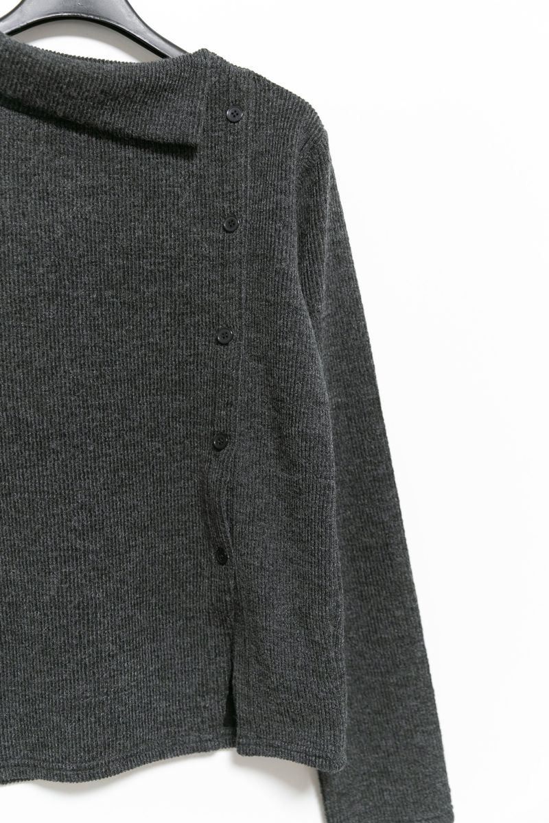 bokashi unbal collar knit top(4colors)