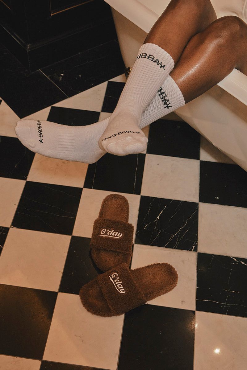 G'day furry sandals (brown)