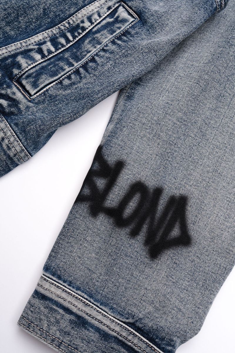 BBD Graffiti Metal Logo Denim Jacket (Smoke Blue)