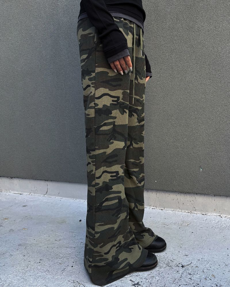 RAW Waffle Camo Flare Pants (CAMO) WOMENS