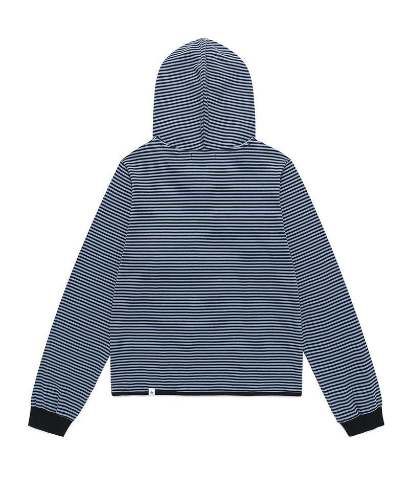 W STUD STRIPED HOODIE NAVY(CV2FFFM403A)