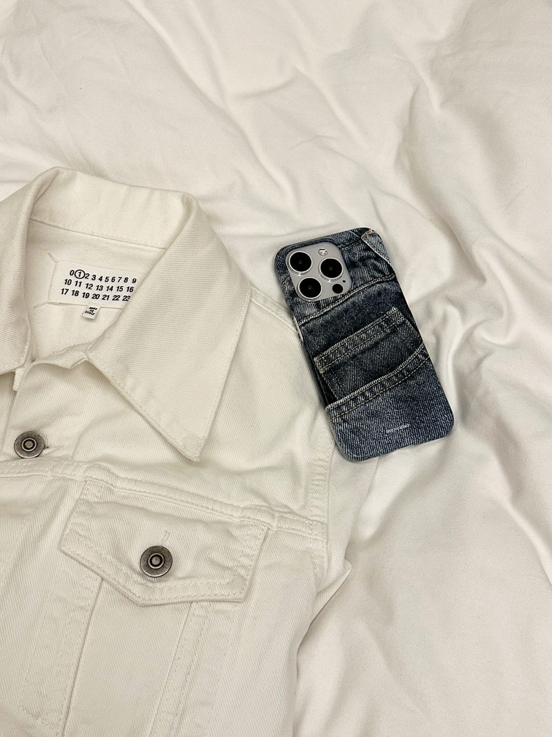 denim jeans hard case-blue