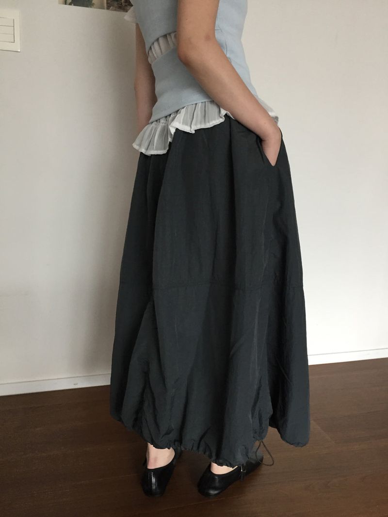Vivi Balloon Long Skirt (3color)
