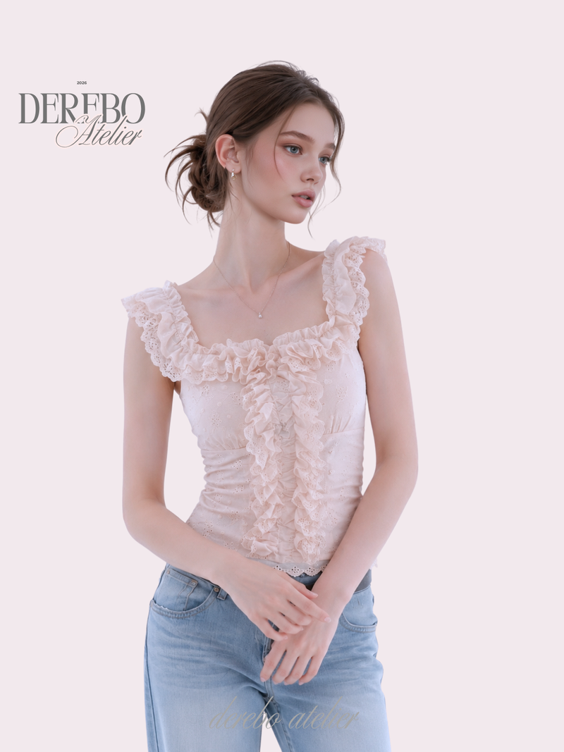 dereborujo(ドレボルゾー)の「Peach Chiffon Frill Blouse(Tops)」