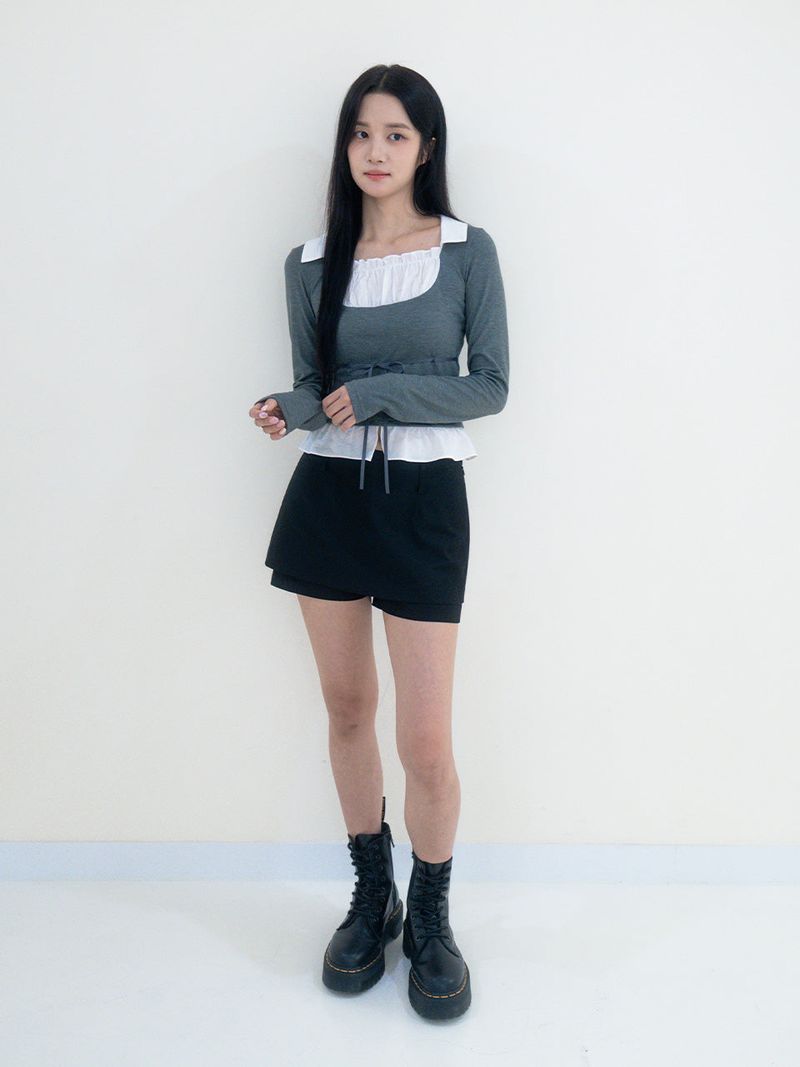 Moa skirt pants (Black)