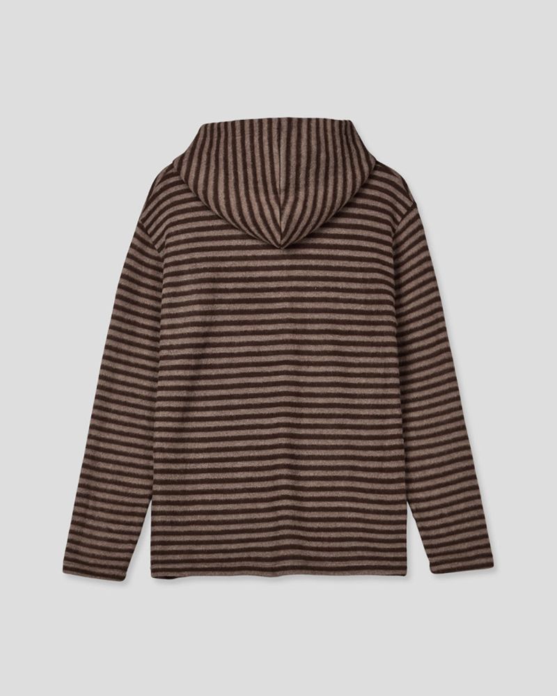 Labeni Striped Brushed Hoodie