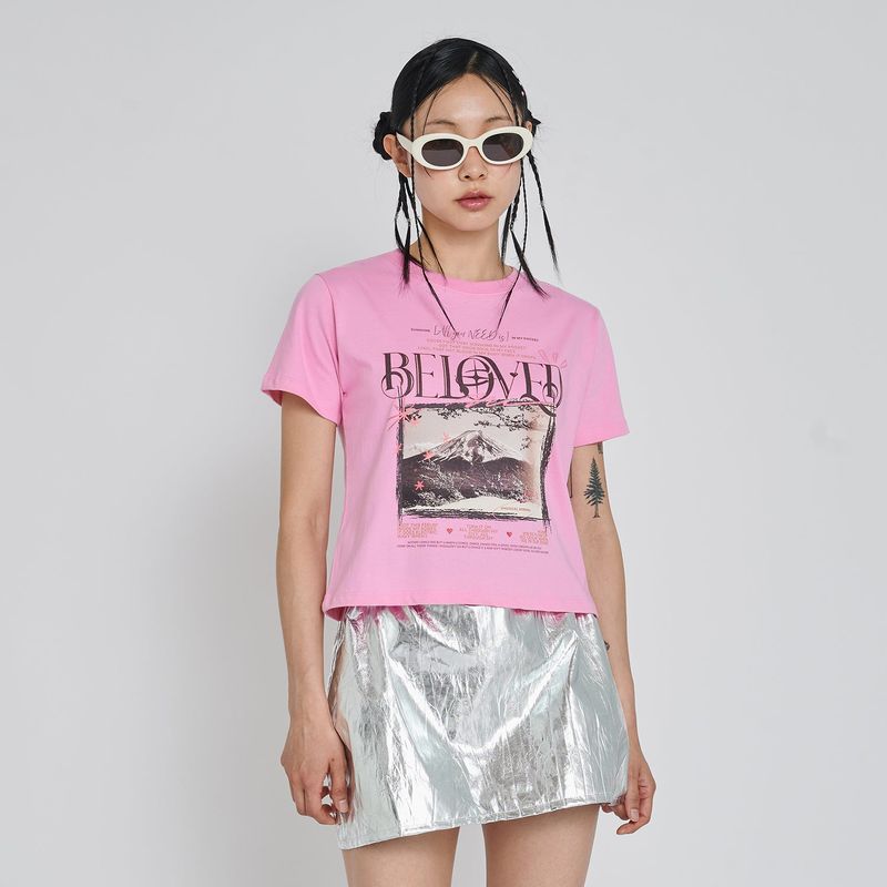 UNUSUALNORMAL（アンユージュアルノーマル）の「BELOVED T-SHIRT_PINK（Tops）」