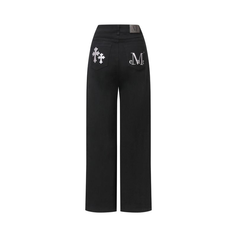 MUCENT（ムセント）の「ピストルバックレザーダブルクロスワイドコットンパンツ（パンツ）」