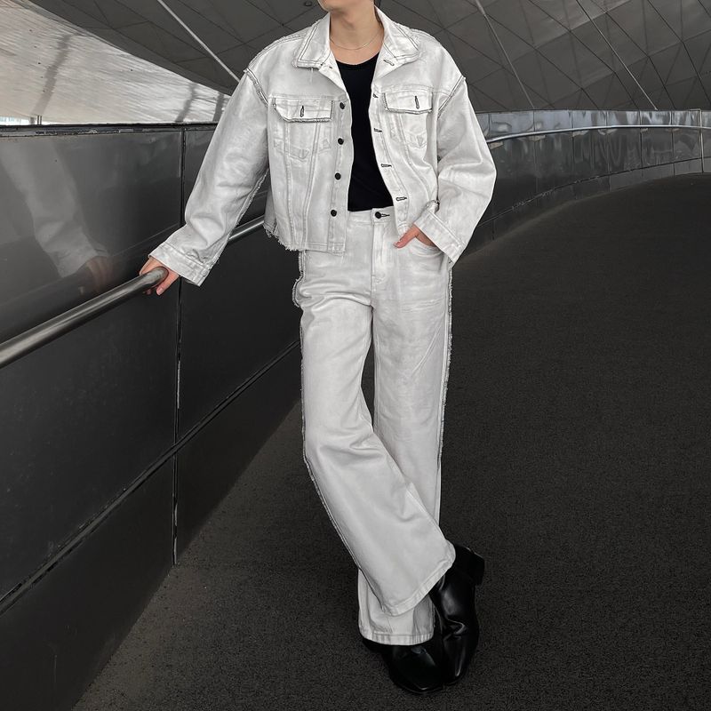MG650 Stitch Dirty Wash Crop Jacket