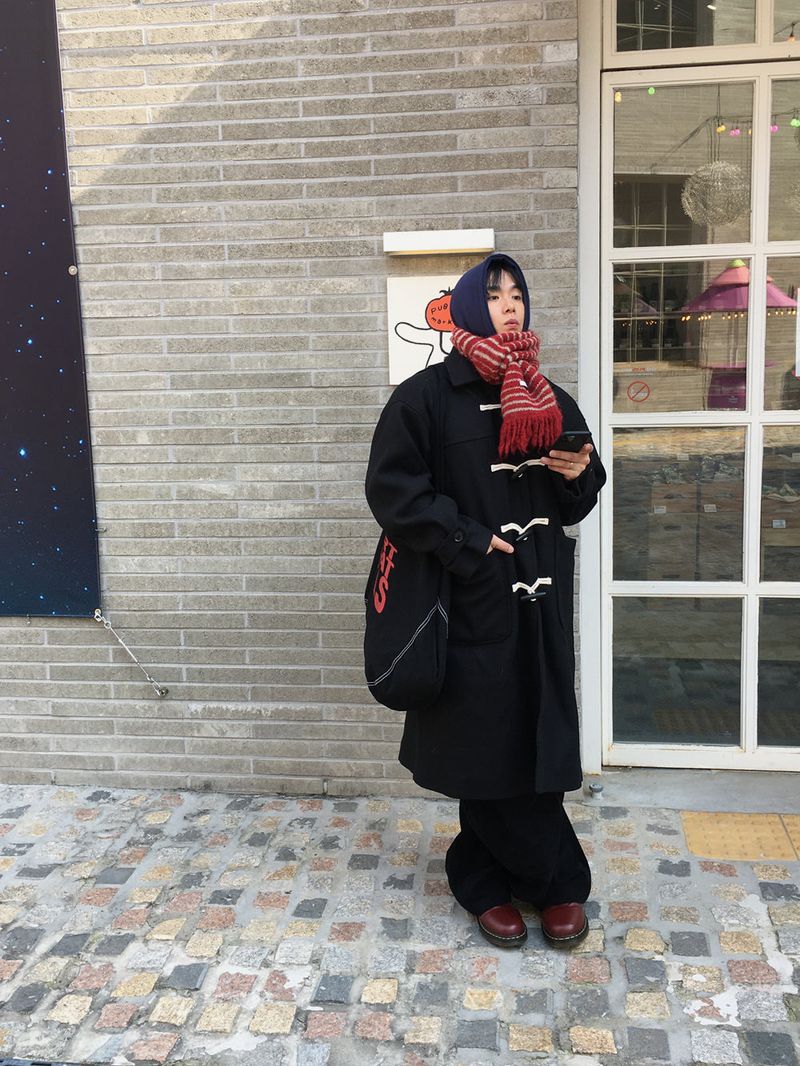 No.1489 stripe wool muffler (5color)