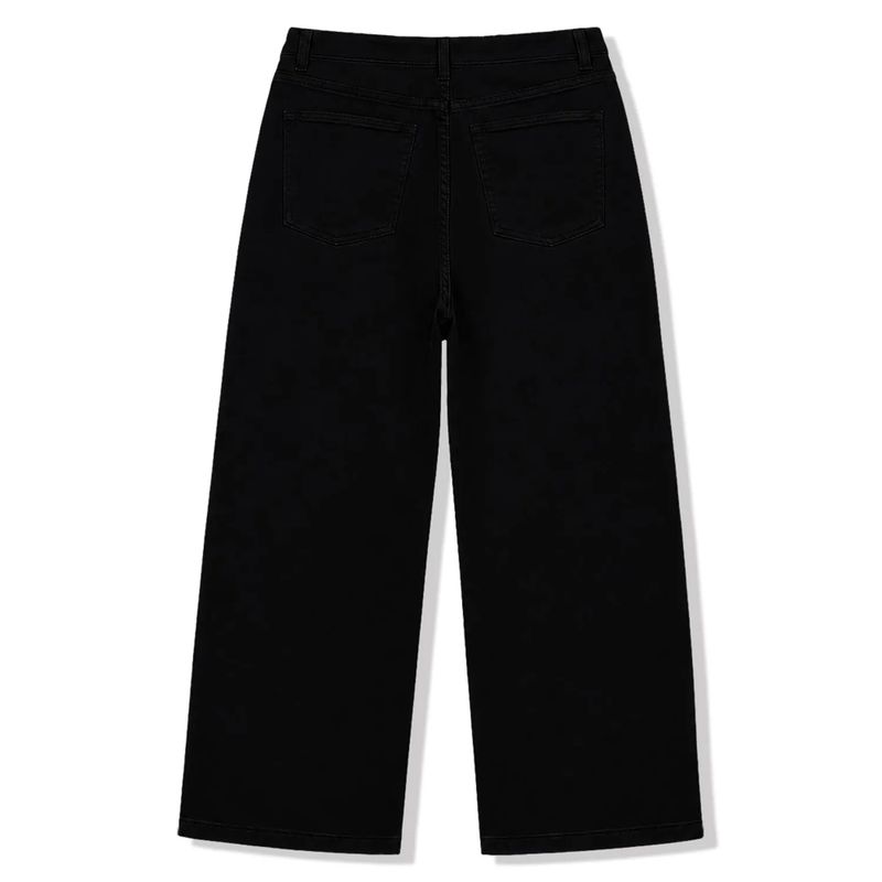 basic washing wide cotton pants (black)