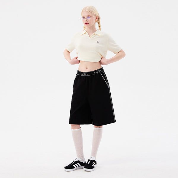 KIRSH（キルシー）の「DOODLE CHERRY HALF LENGTH BANDING PANTS [BLACK]（Pants）」