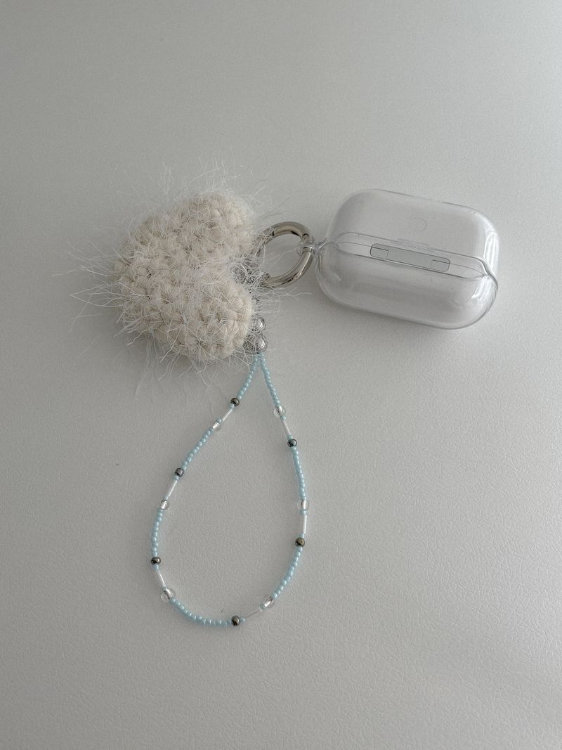 heart keyring_ivory