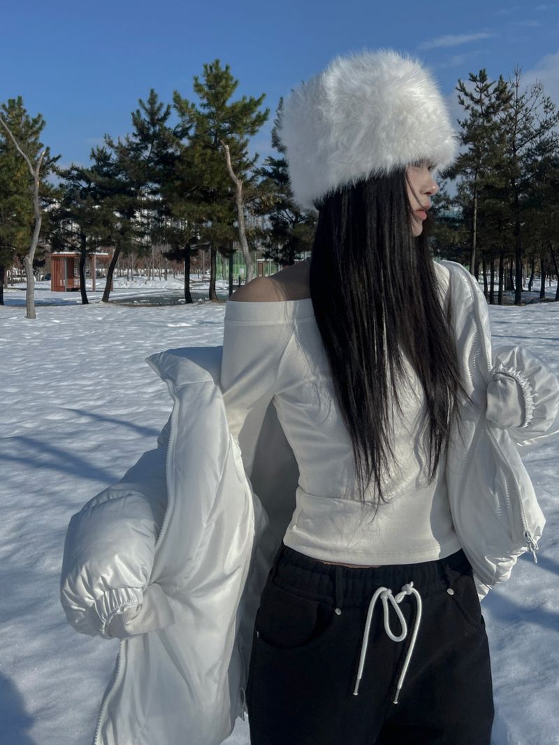 Maetel long hair fake fur bucket fur hat (4 colors)