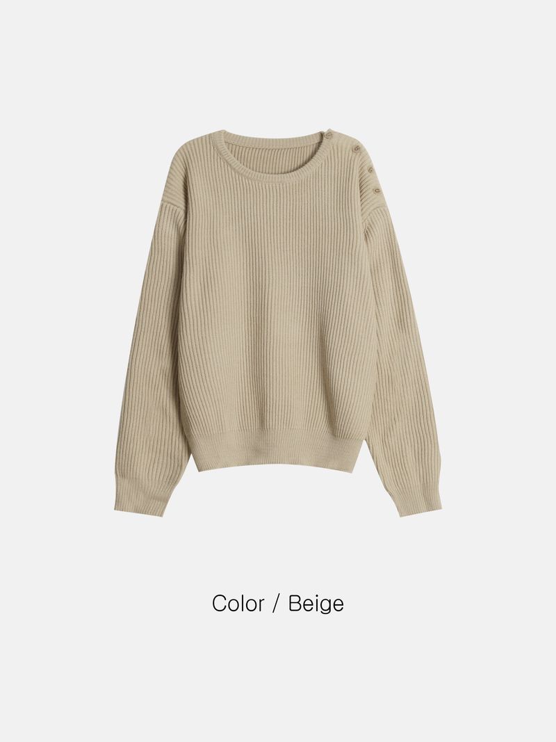 OA Mode Shoulder Round Knitwear (4 colors)