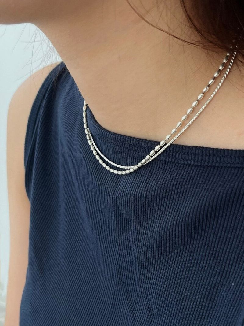 (silver925) spring necklace