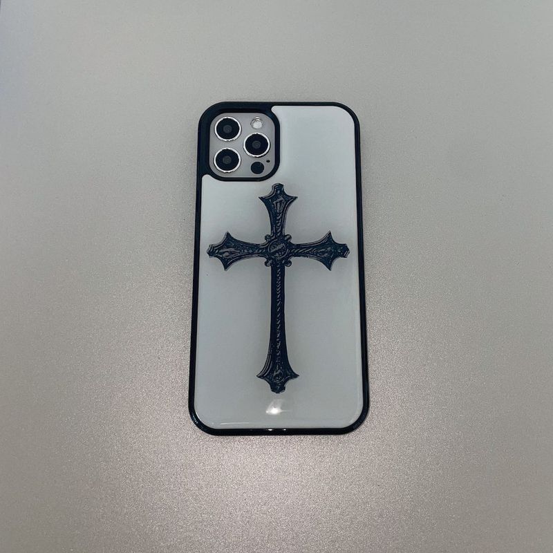 [MADE] cross epoxy phone case (white)