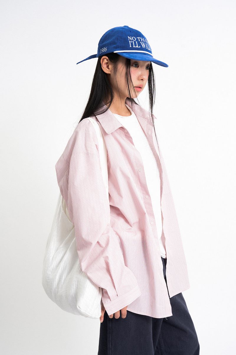 Pint stripe over fit shirt