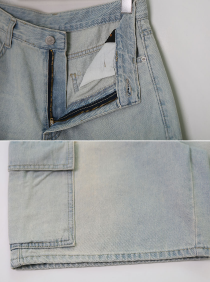 Cargo Denim Bermuda Half Pants