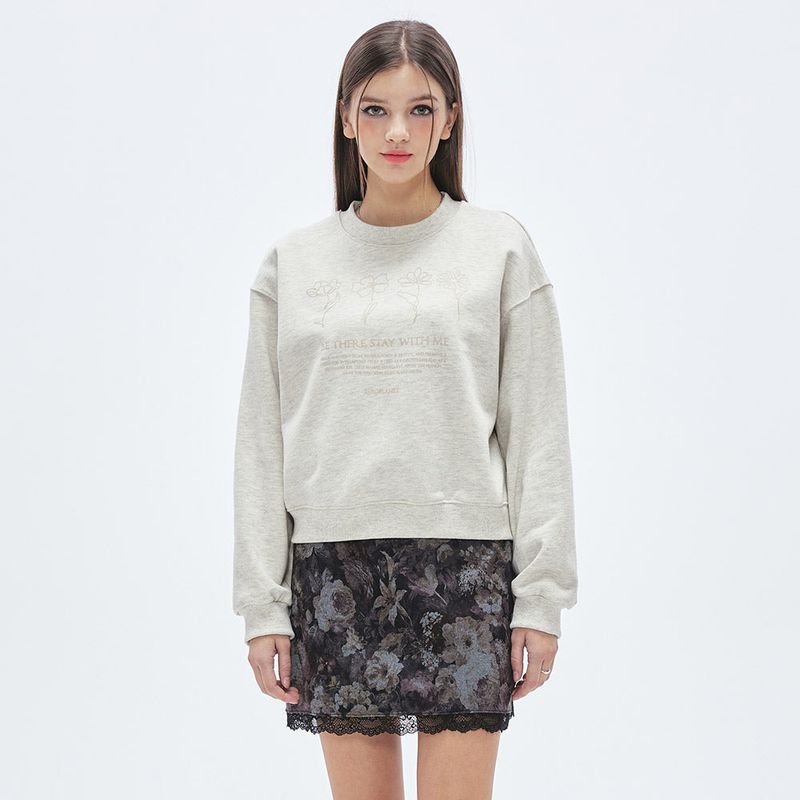 ZEROPLANET（ゼロプラネット）の「フラワーハンドグランピックスウェット/Flower Hand Graphic Sweatshirt [OATMEAL]（Tops）」
