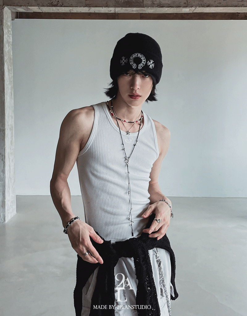 2PLAN（ツープラン）の「[MADE] Lan circle ribbed sleeveless（Tops）」