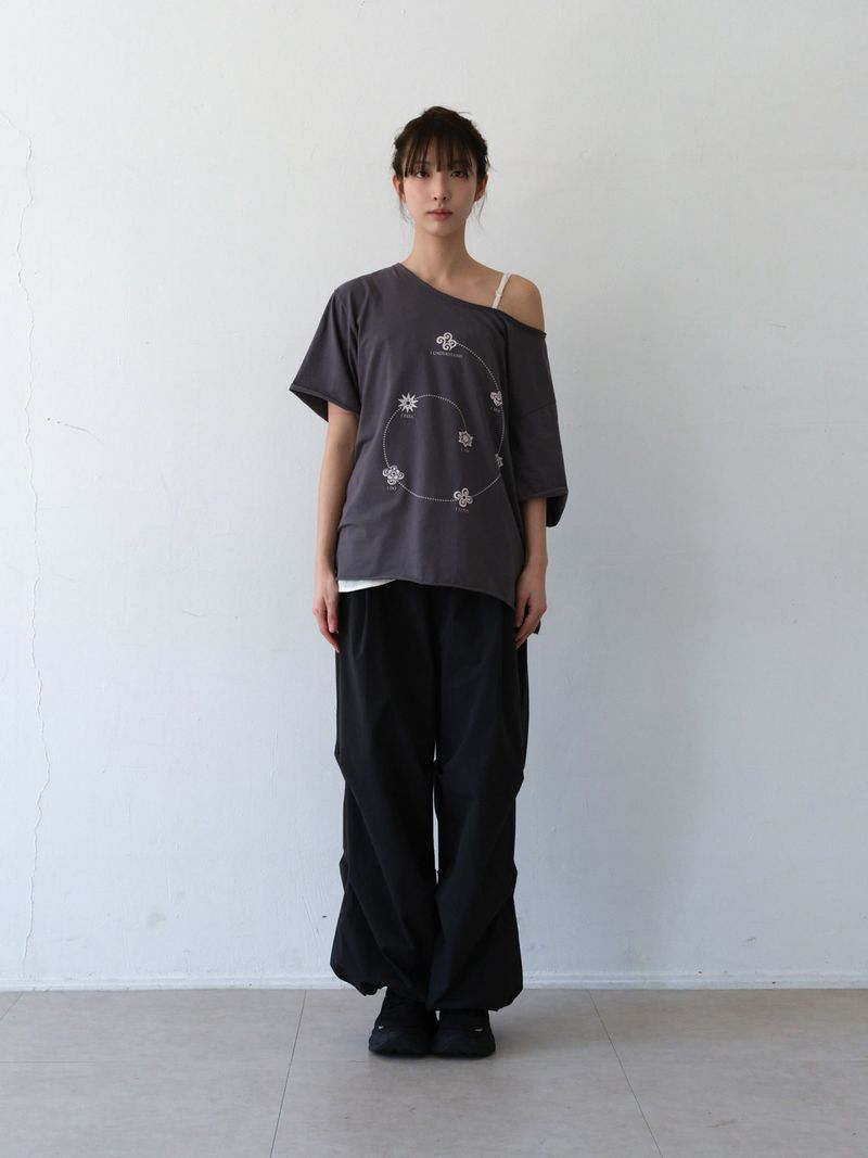 Chakra Drape T-shirt (Charcoal)