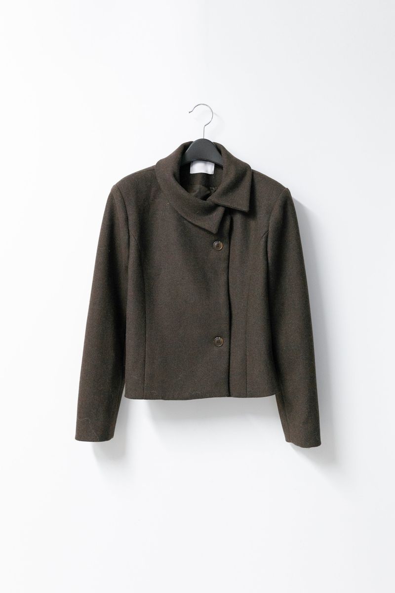 unbal collar wool jacket(2colors)