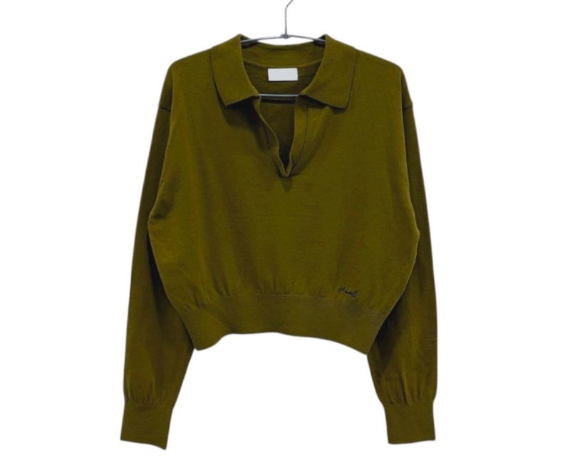 Ellen Open Collar Crop Knit (4c)
