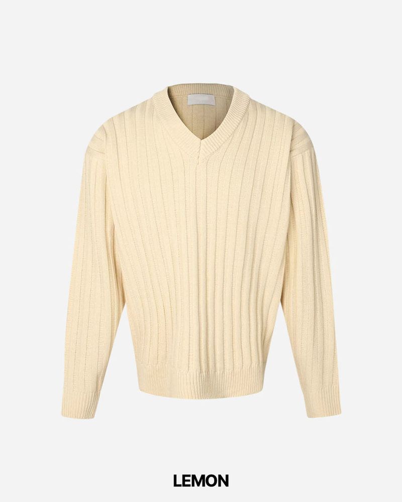 Frame V-neck Crop Knit