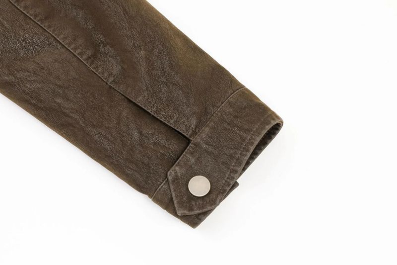 Romy Washed Leather Rider Jacket