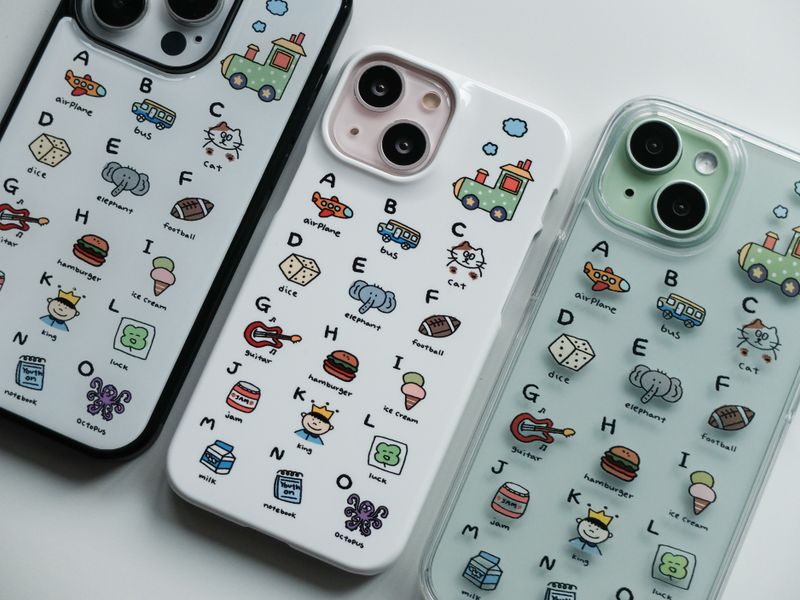 alphabet doodle case (jelly hard)