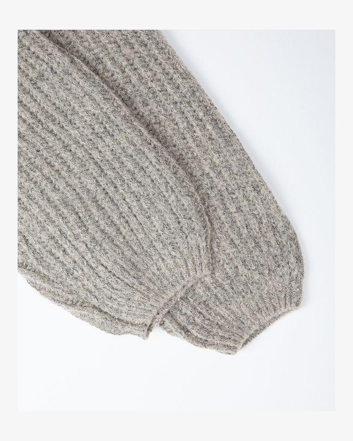 (UNISEX) Follow Half Zip Cable Knit Hoodie
