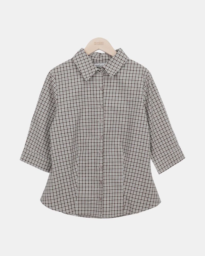 [MADE] Ian 7-Sleeve Check Shirt