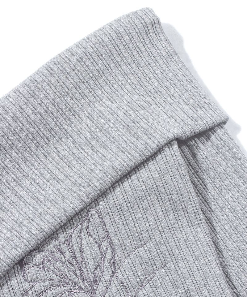 UNBALANCED OFF-SHOULDER TOP_Melange Gray