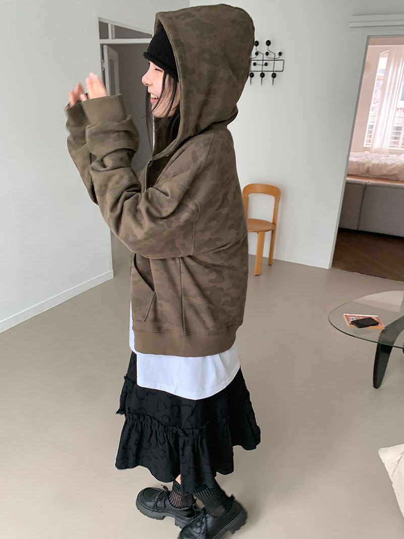 CAMO 2WAY SWEAT HOODIE (2C)