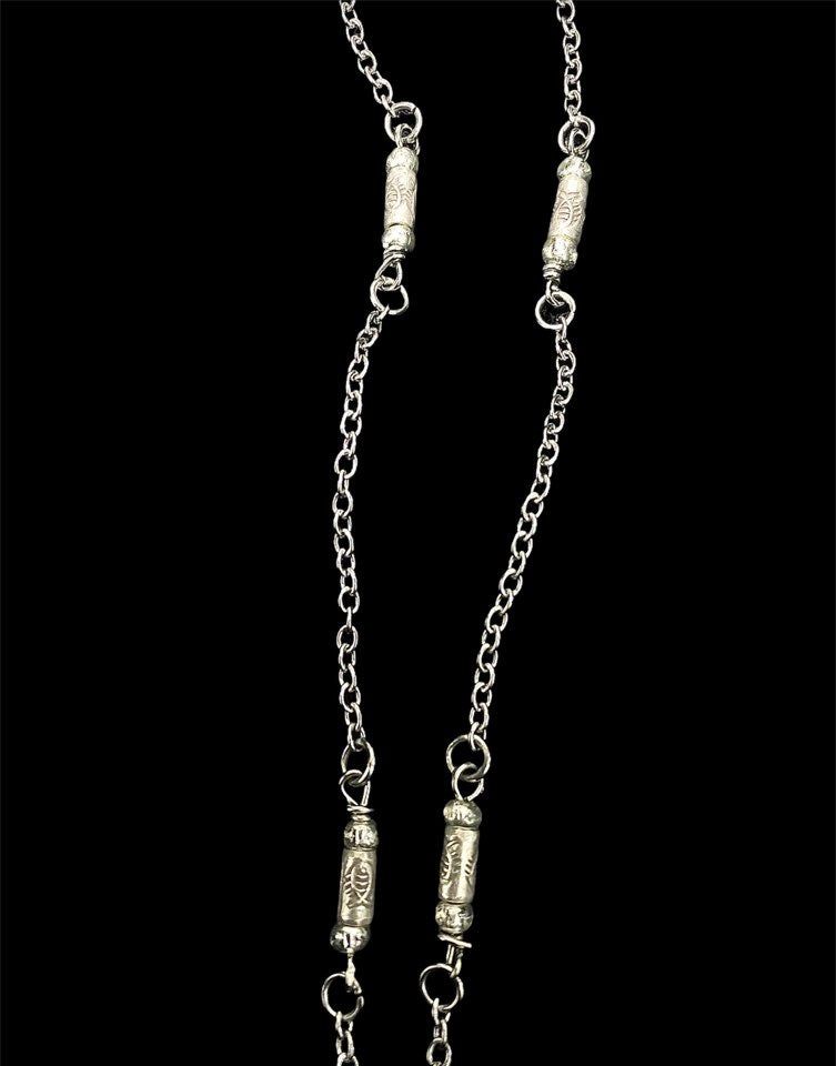 花 Silver lotus necklace
