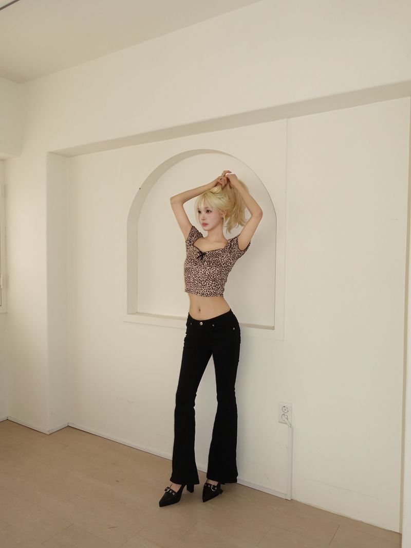 leopard ribbon T